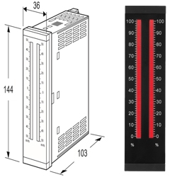 LED Dual Bargraph Module 101seg 100mm Red and Green Measure and Display DC value 